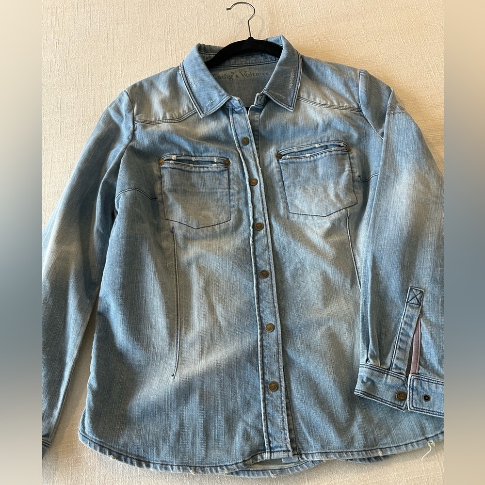 blue jean shirt